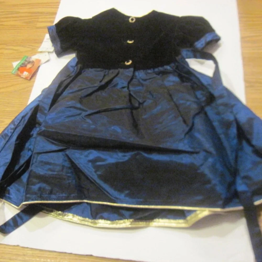NWT Little Princess Navy Blue Girl's Dress Size 4